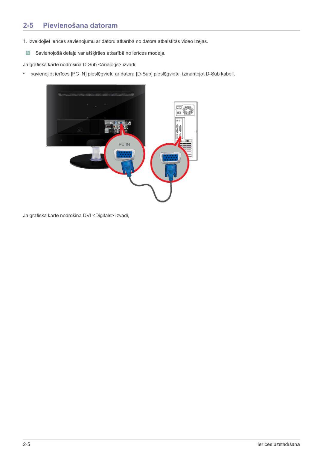 Samsung LS24EMDKU/EN, LS27EMDKU/EN manual Pievienošana datoram 