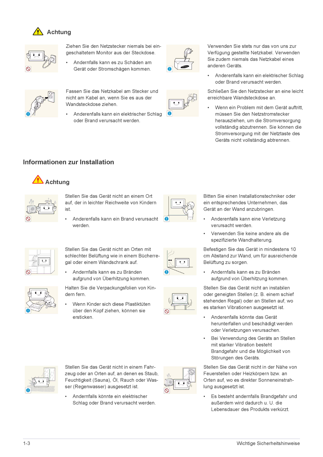 Samsung LS24EMLKF/EN manual Informationen zur Installation 