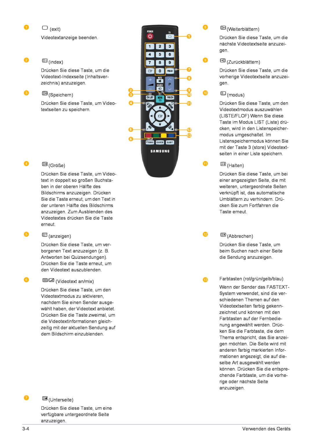 Samsung LS24EMLKF/EN manual exit Videotextanzeige beenden index 