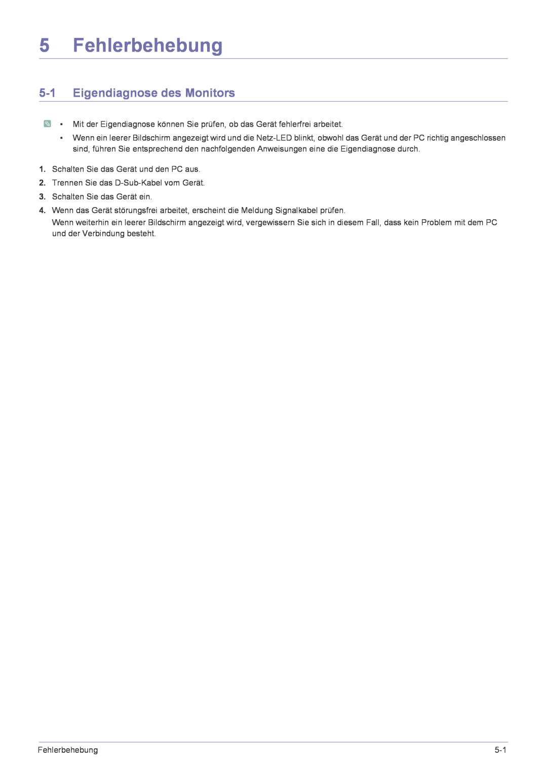 Samsung LS24EMLKF/EN manual Fehlerbehebung, Eigendiagnose des Monitors 