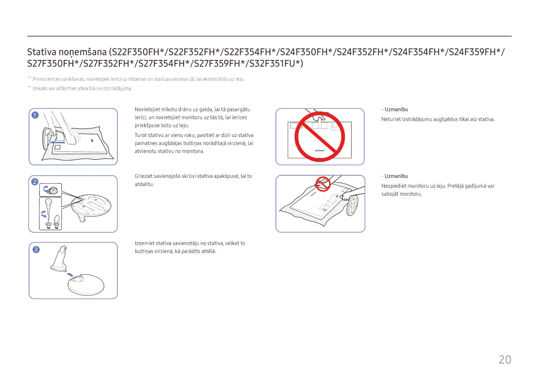 Samsung LS24F356FHUXEN, LS24F350FHUXEN, LS27F350FHUXEN, LS22F350FHUXEN, LS32F351FUUXEN manual 