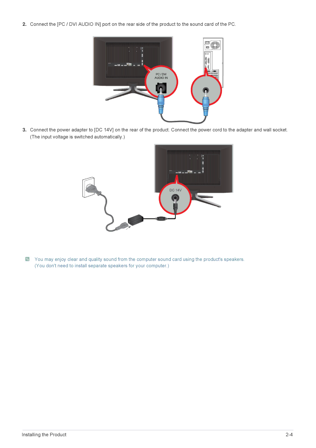 Samsung LS24F9DSM/EN, LS24F9DSME/EN, LS24F9DSM/XE manual Installing the Product 