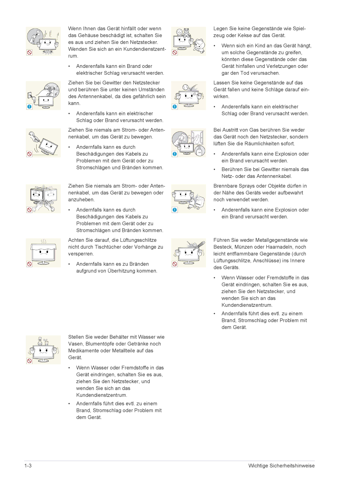 Samsung LS24F9DSM/EN manual Wenden Sie sich an ein Kundendienstzent- rum 