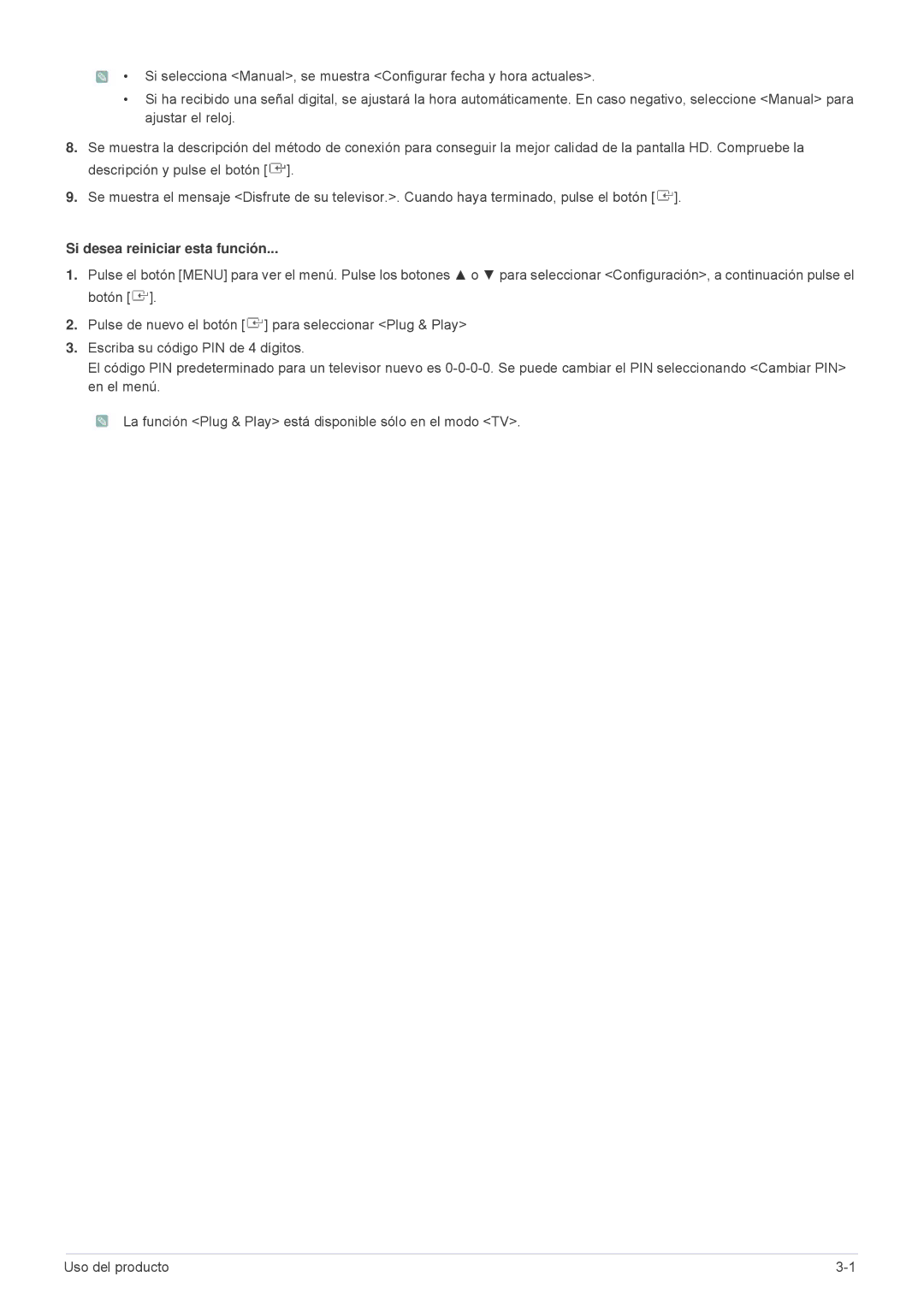 Samsung LS24F9DSM/EN manual Si desea reiniciar esta función 