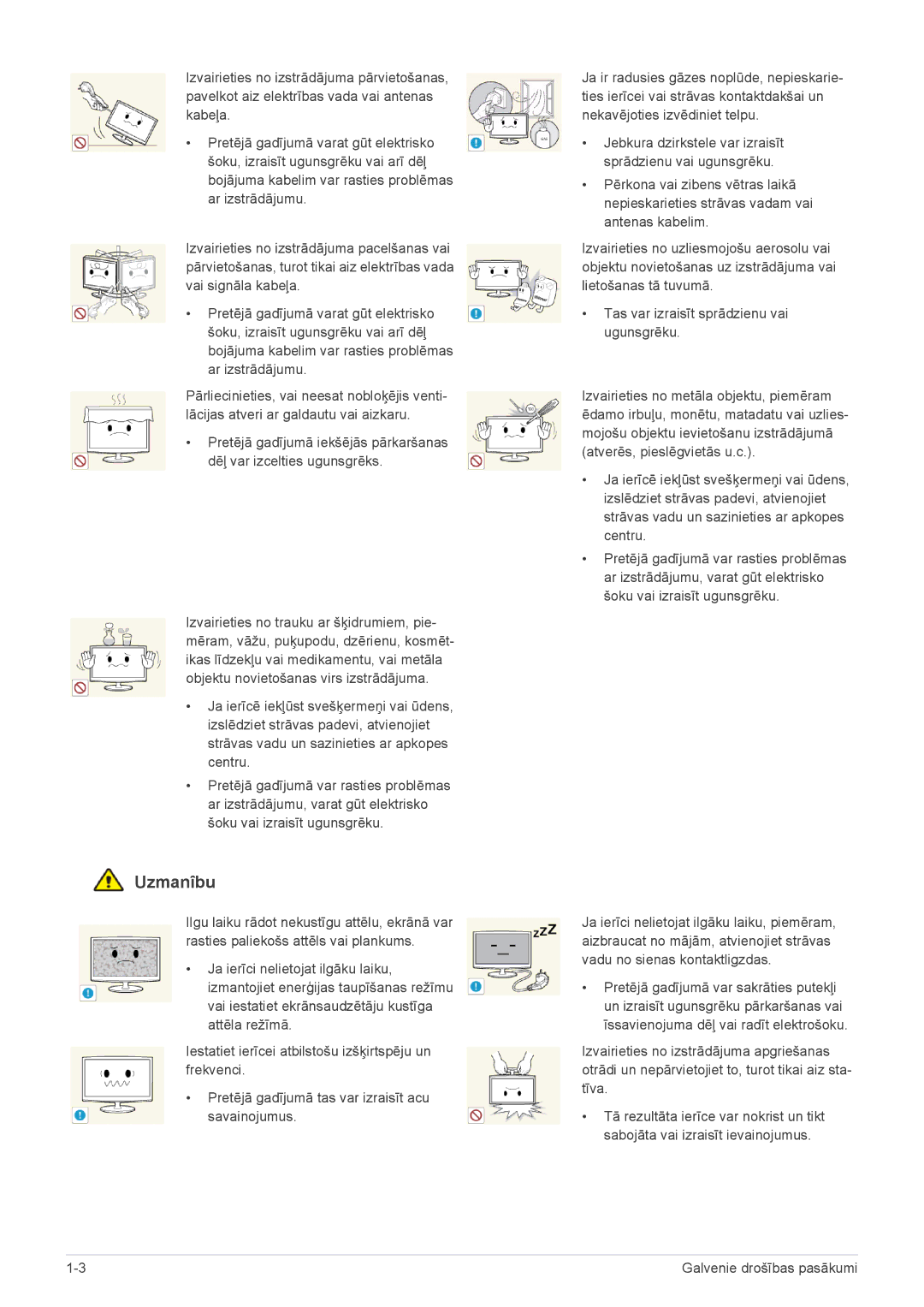 Samsung LS24F9DSM/EN manual Uzmanîbu 