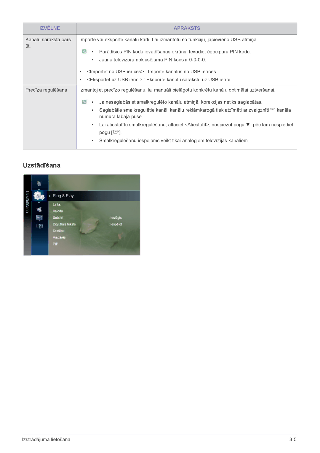 Samsung LS24F9DSM/EN manual Uzstādīšana 