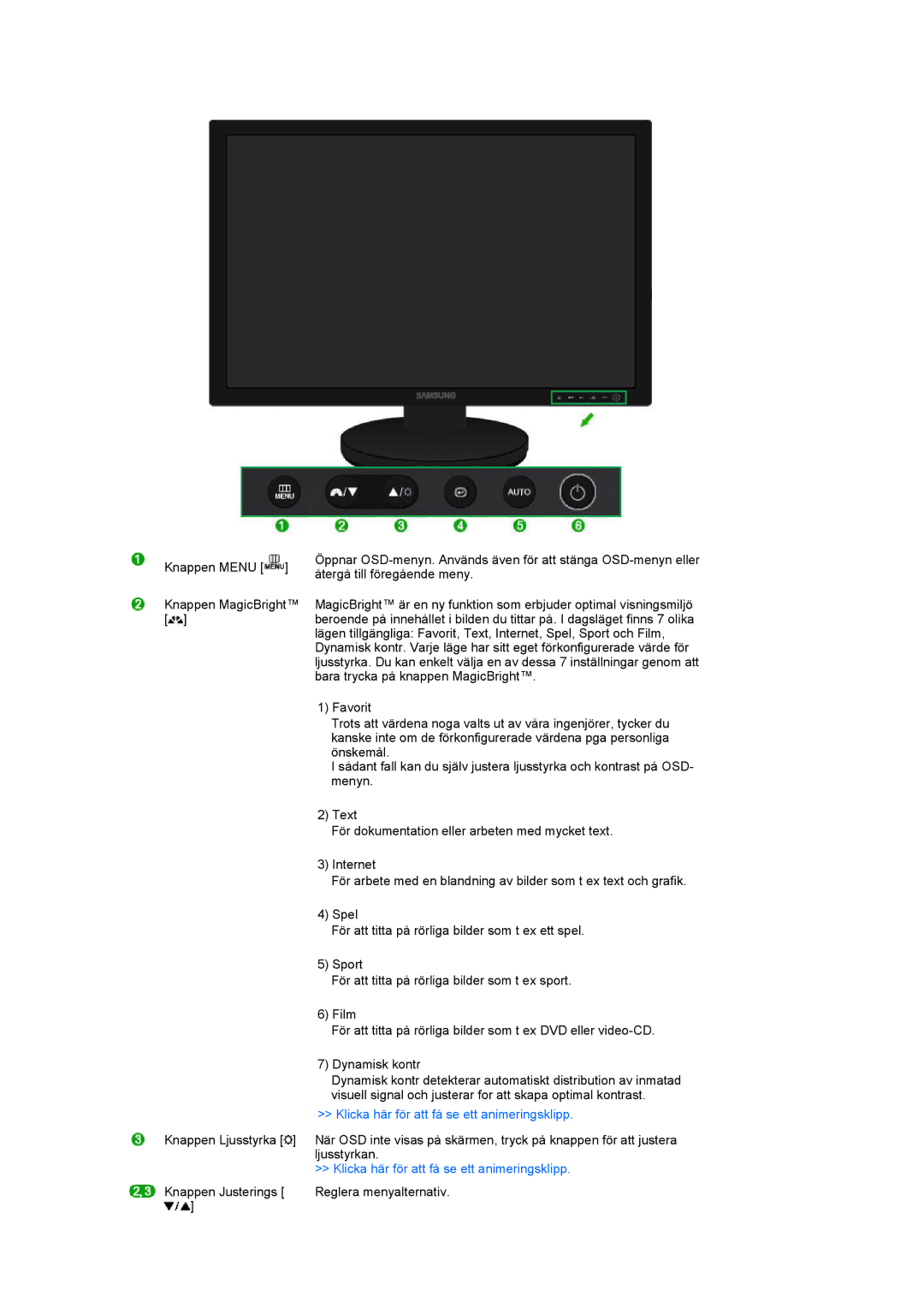 Samsung LS24HUBCBA/EDC, LS24HUBCBL/EDC manual Klicka här för att få se ett animeringsklipp 