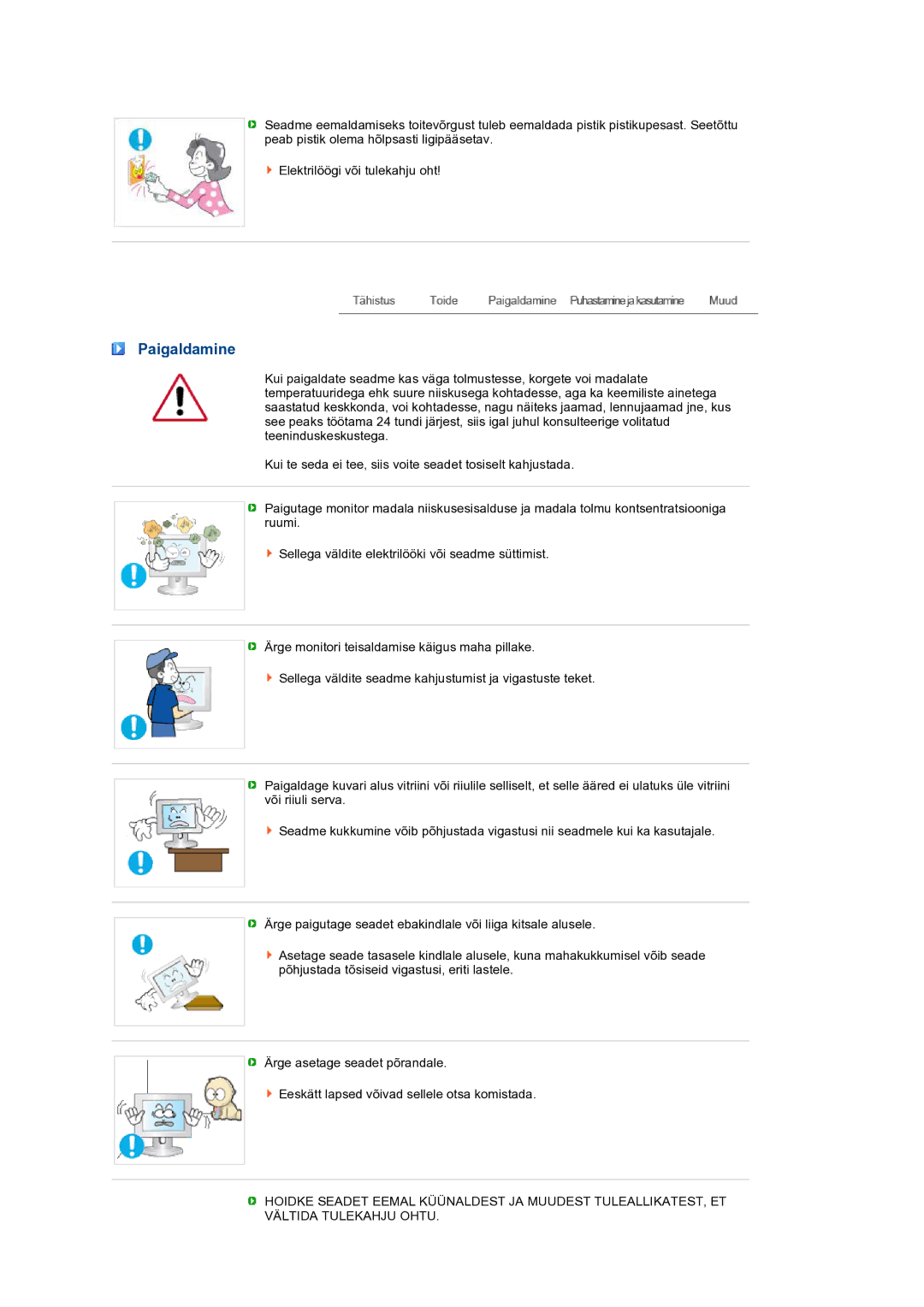 Samsung LS24HUBCBQ/EDC manual Paigaldamine 