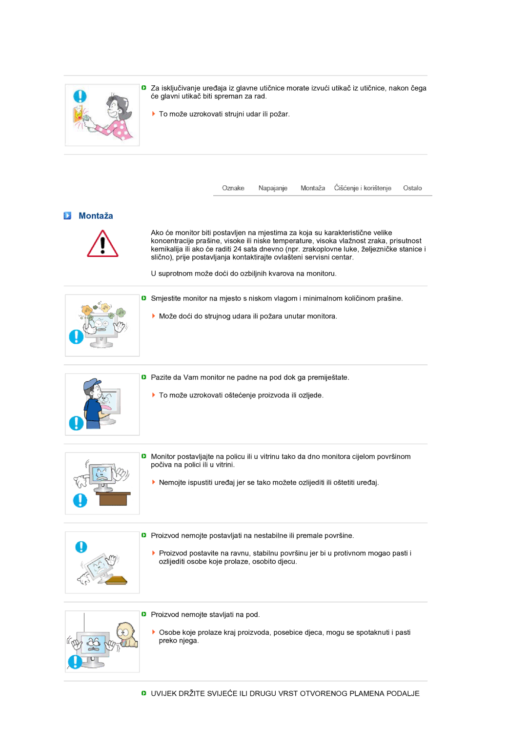 Samsung LS24HUBCBQ/EDC manual Montaža 