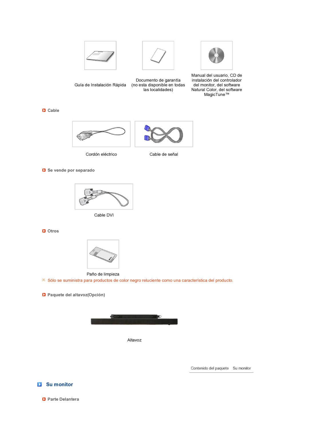 Samsung LS24HUBCBQ/EDC, LS24HUBCBS/EDC manual Su monitor 