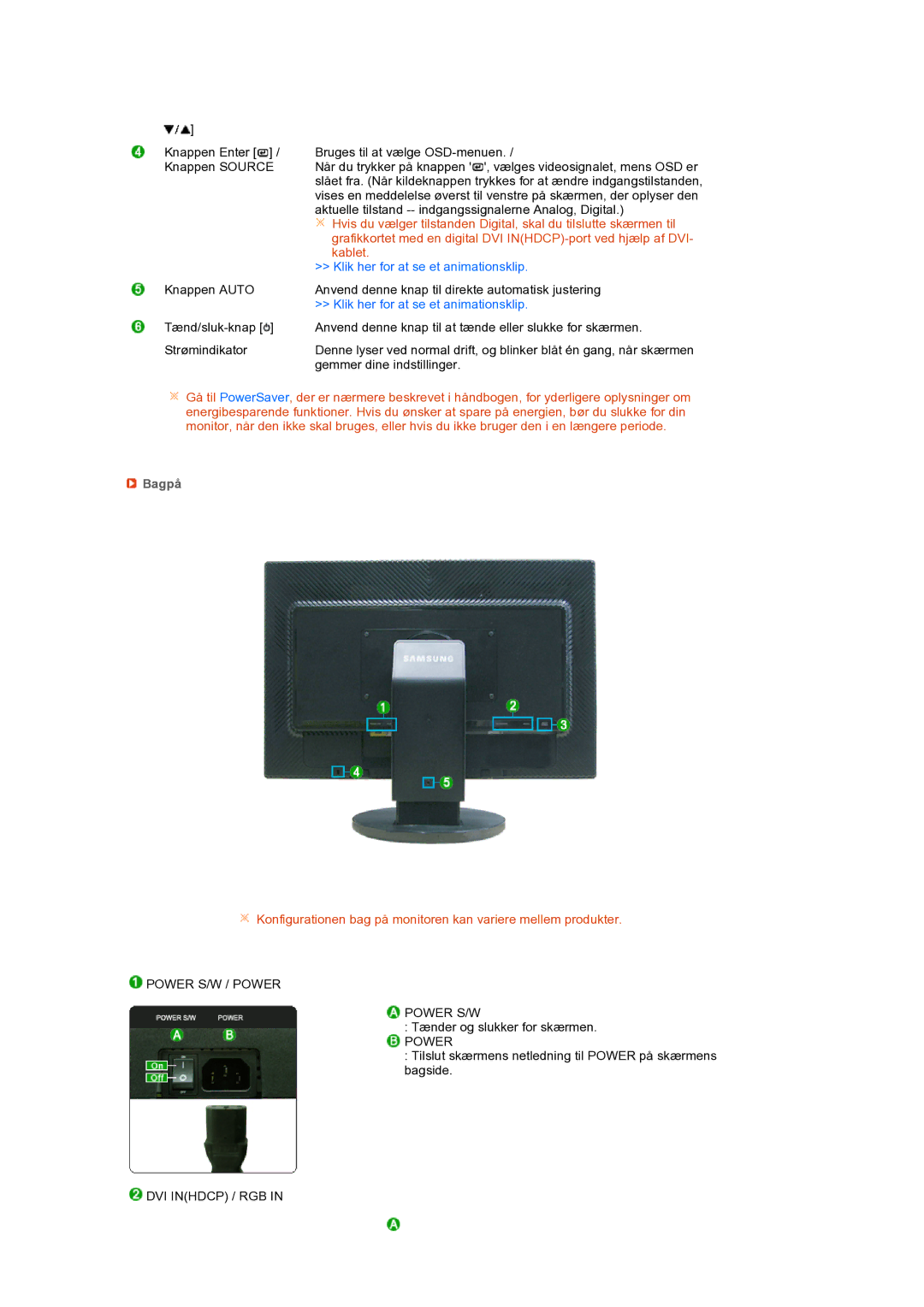 Samsung LS24HUBCBQ/EDC, LS24HUBCBS/EDC manual Kablet, Bagpå 