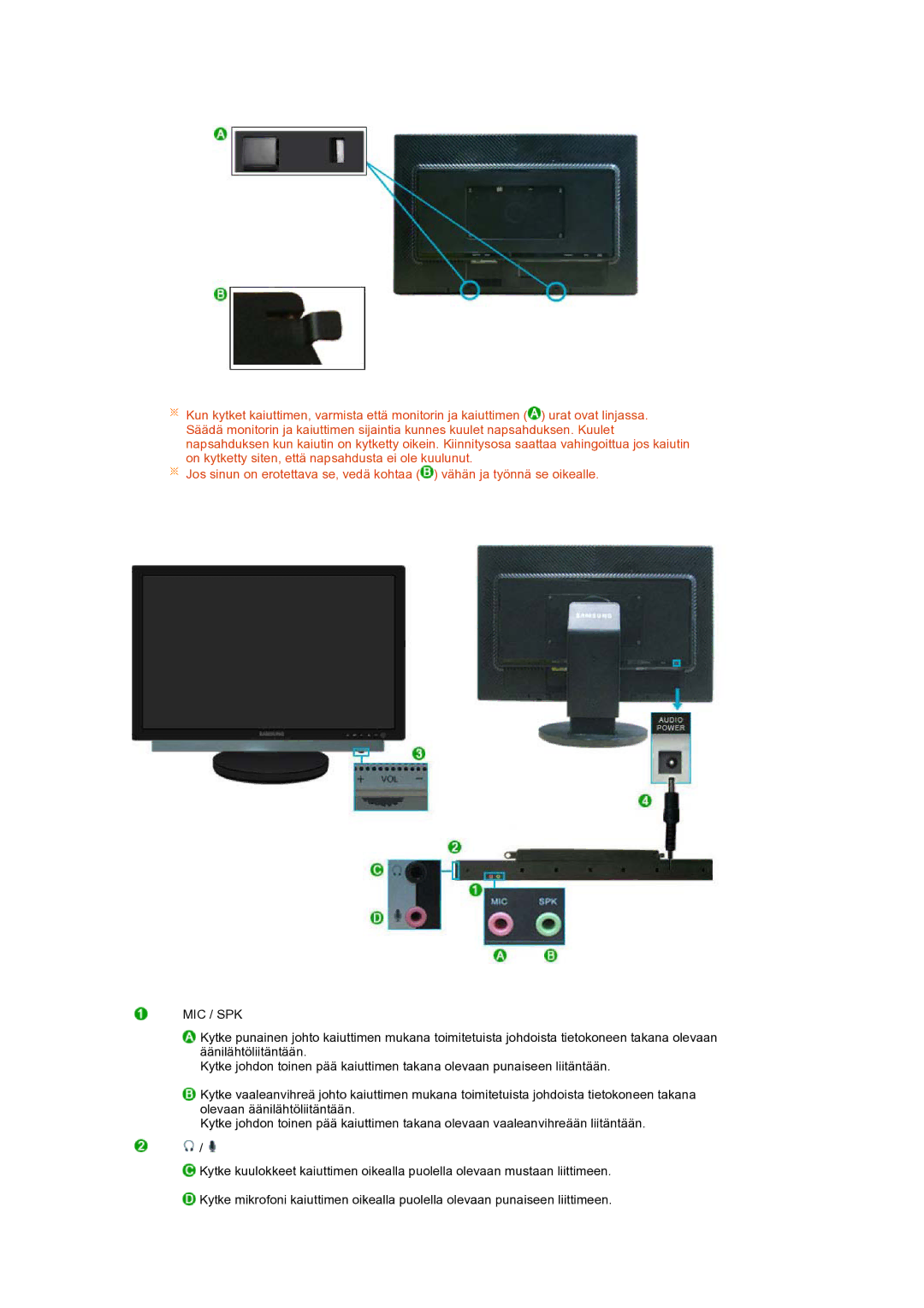 Samsung LS24HUBCBS/EDC, LS24HUBCBQ/EDC manual Mic / Spk 