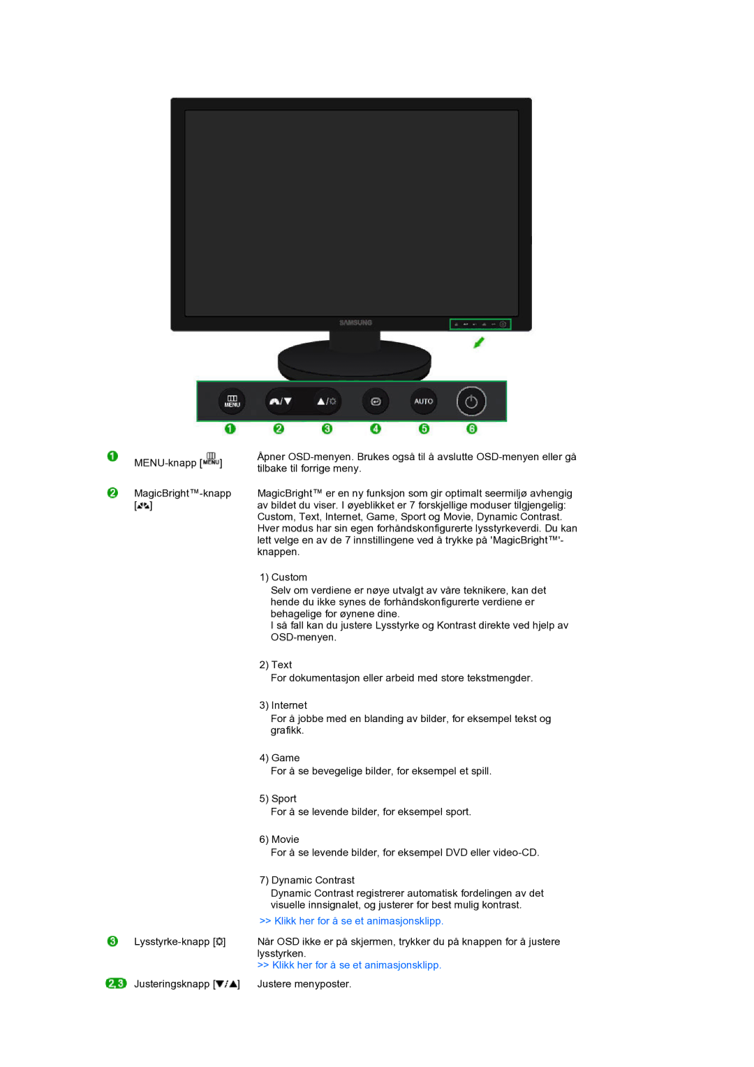 Samsung LS24HUBCBS/EDC, LS24HUBCBQ/EDC manual Klikk her for å se et animasjonsklipp 