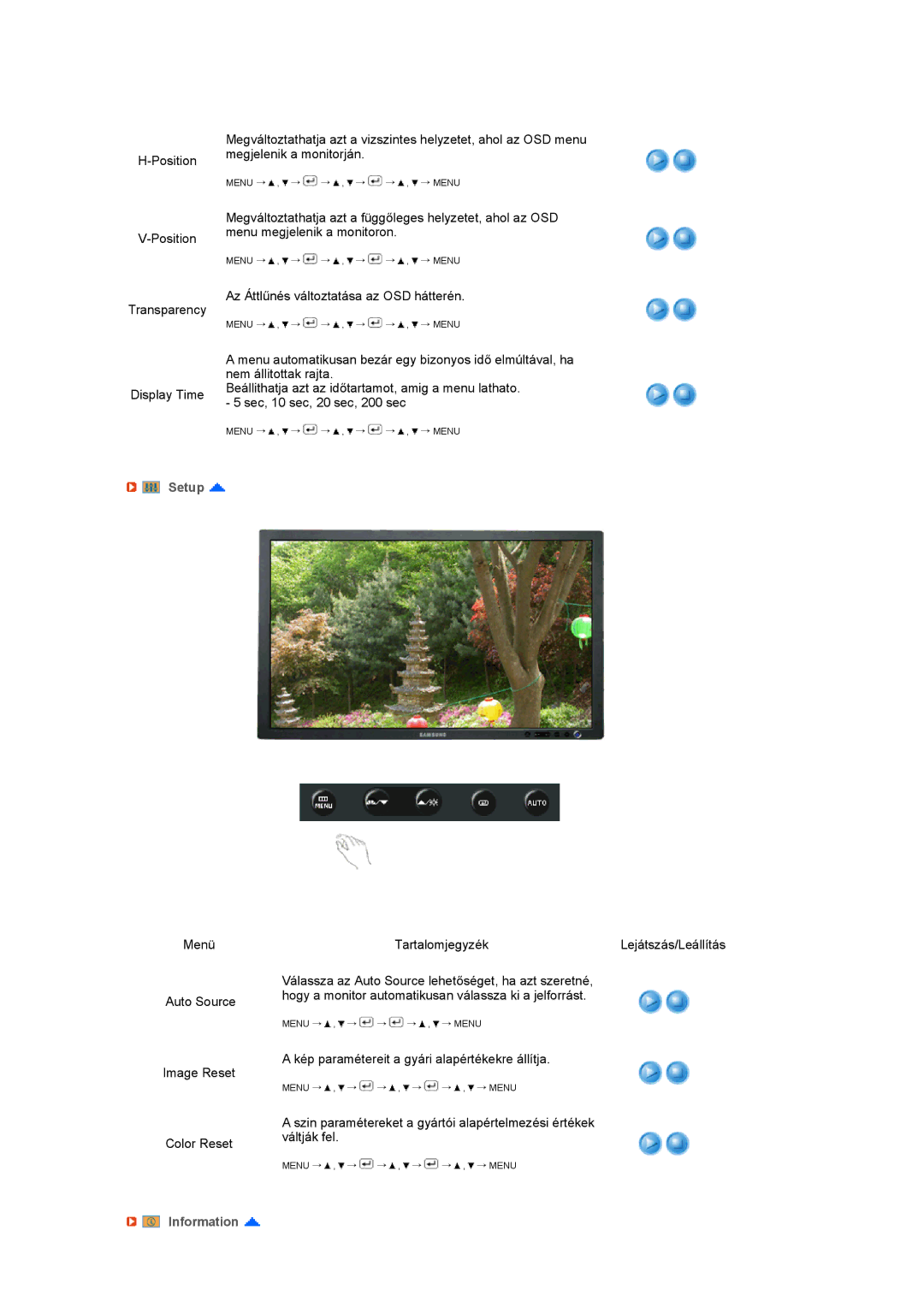 Samsung LS24HUBCBQ/EDC, LS24HUBCBS/EDC manual Setup, Information 