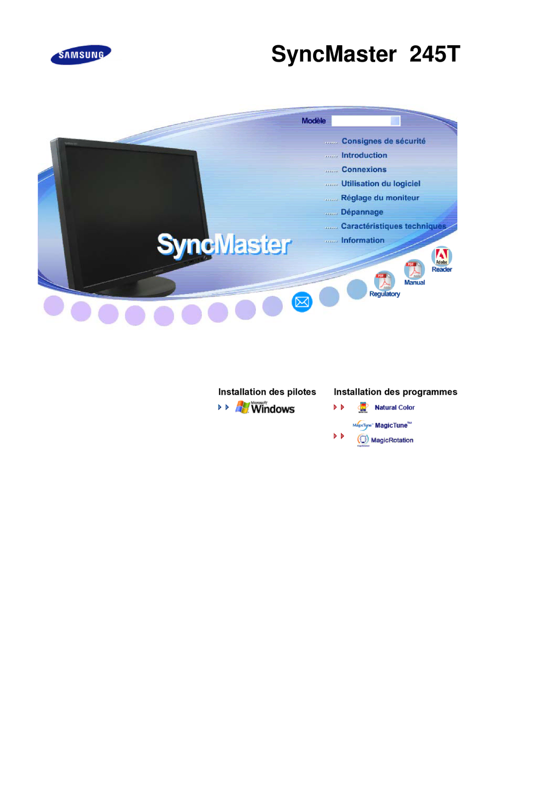 Samsung LS24HUCEBQ/EDC manual SyncMaster 245T 