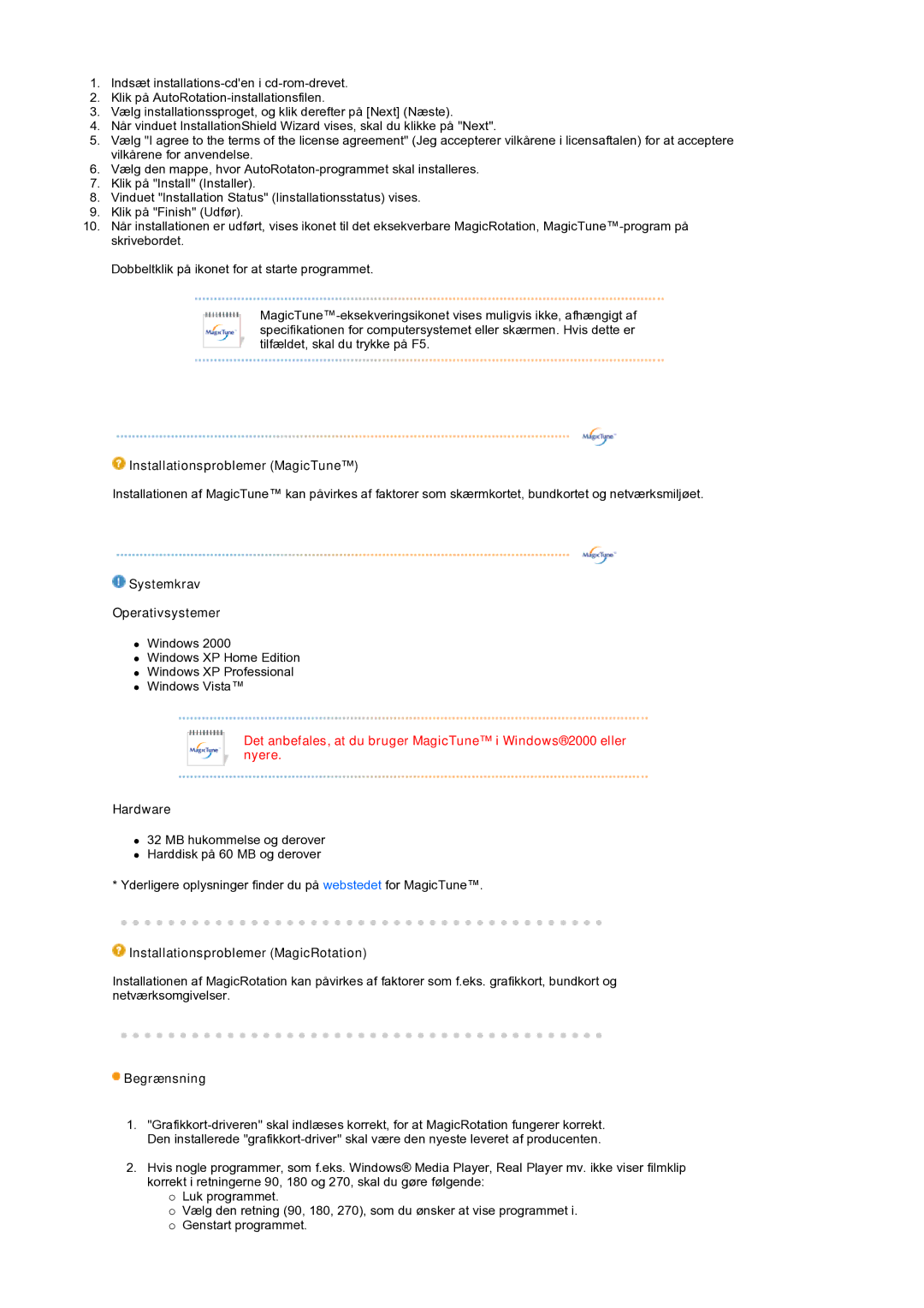 Samsung LS24HUCEBQ/EDC manual Systemkrav Operativsystemer 