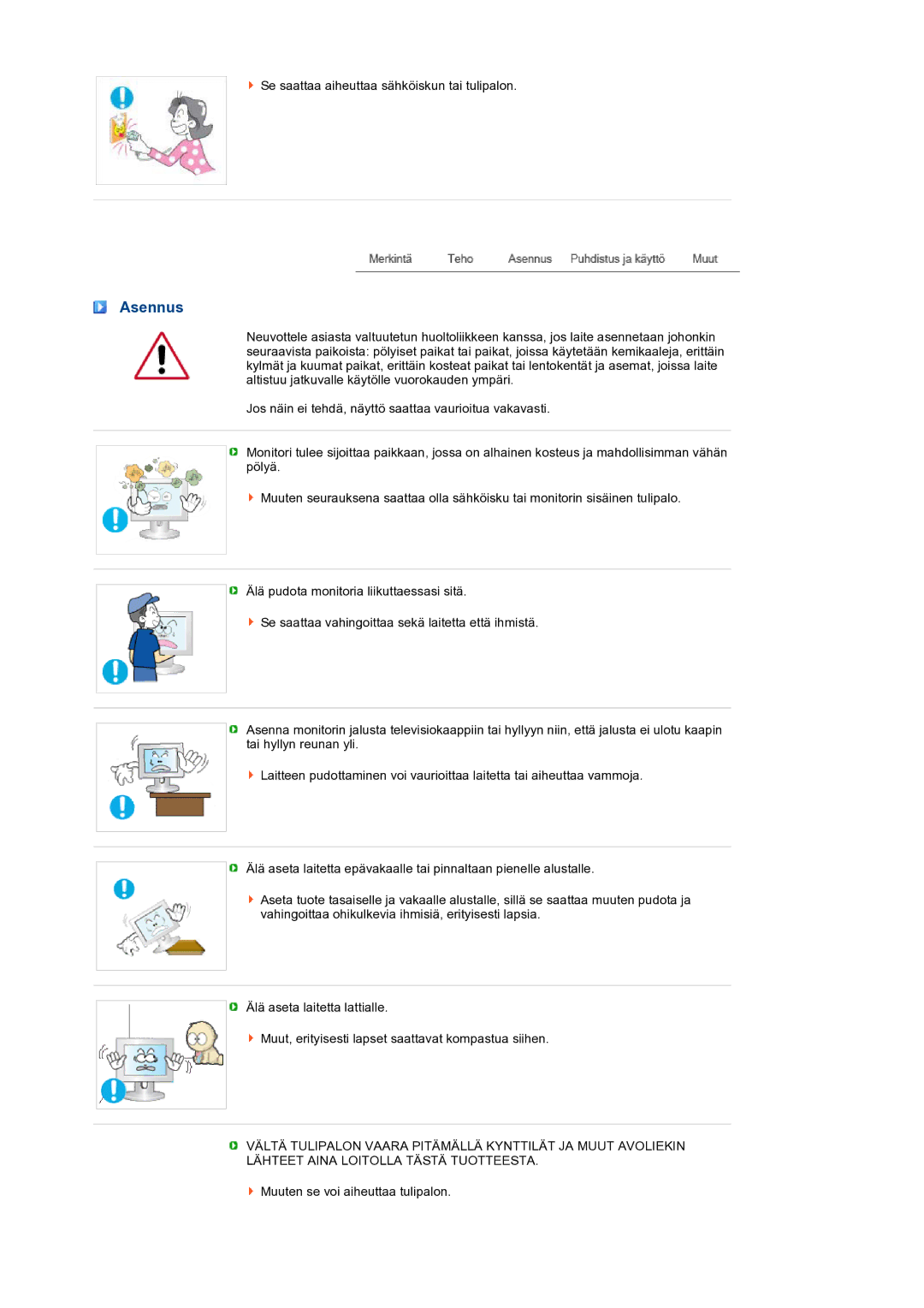 Samsung LS24HUCEBQ/EDC manual Asennus 