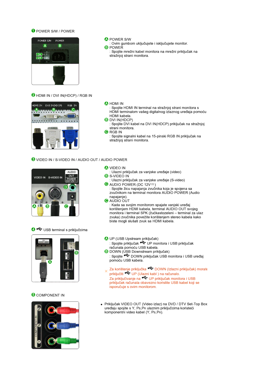 Samsung LS24HUCEBQ/EDC manual Power S/W / Power 