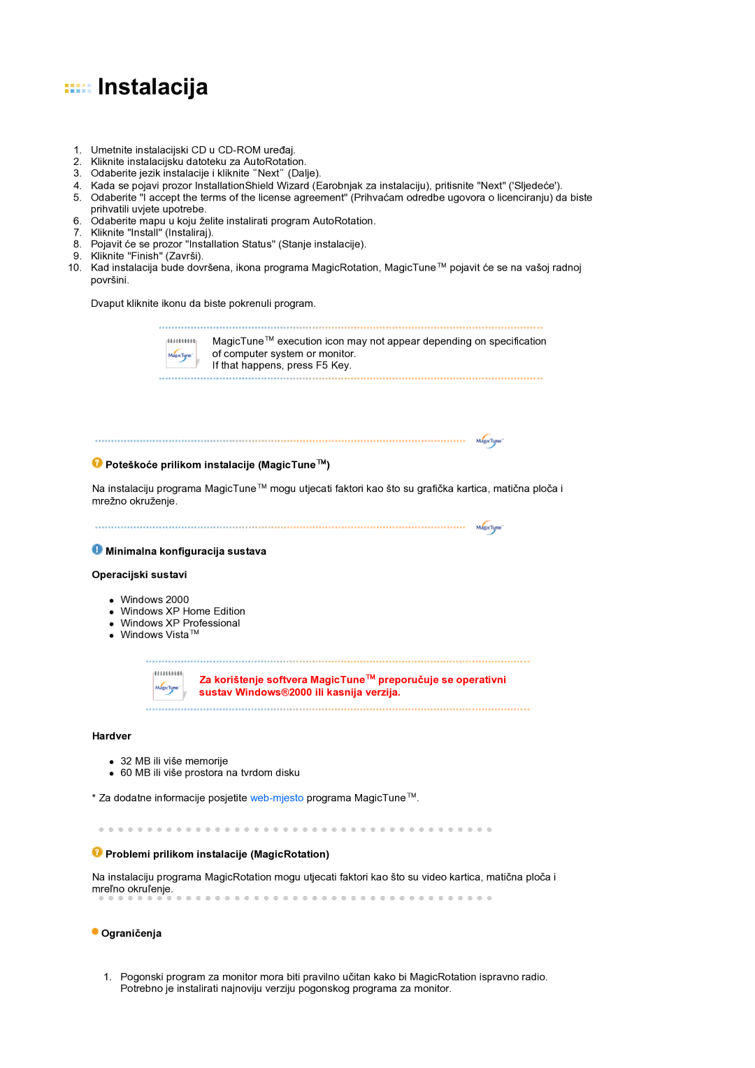 Samsung LS24HUCEBQ/EDC manual Instalacija 