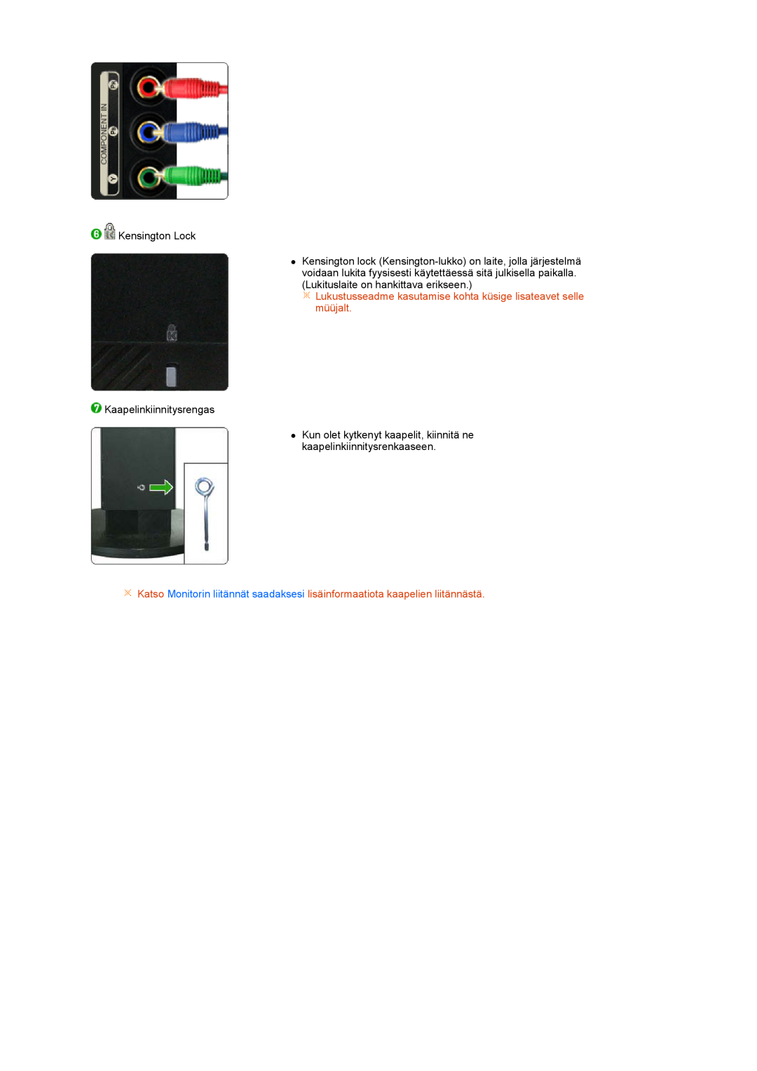 Samsung LS24HUCEBQ/EDC manual Kensington Lock, Lukustusseadme kasutamise kohta küsige lisateavet selle müüjalt 