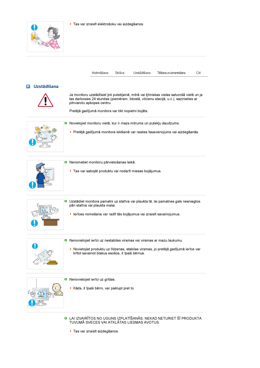 Samsung LS24HUCEBQ/EDC manual Uzstādīšana 