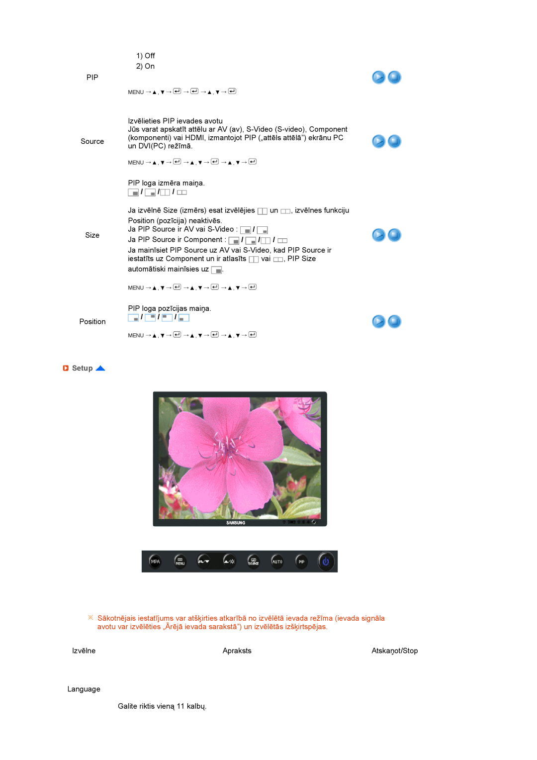 Samsung LS24HUCEBQ/EDC manual Setup 