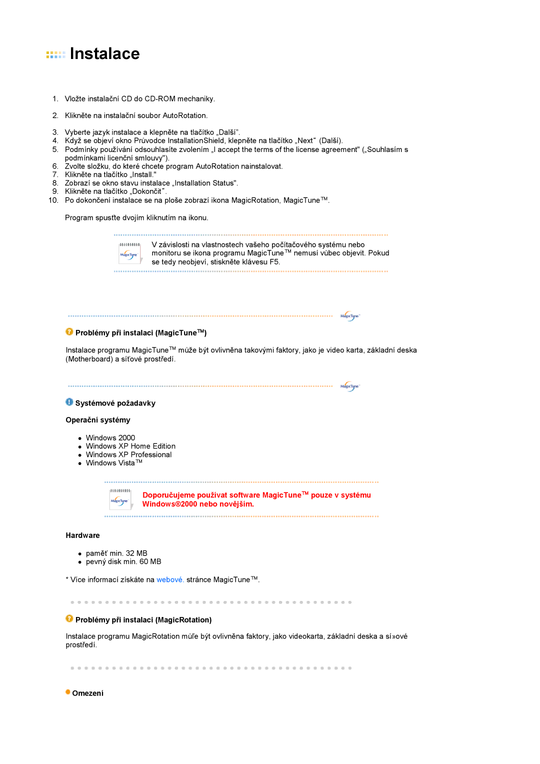 Samsung LS24HUCESQ/EDC, LS24HUCEBQ/EDC manual Instalace 