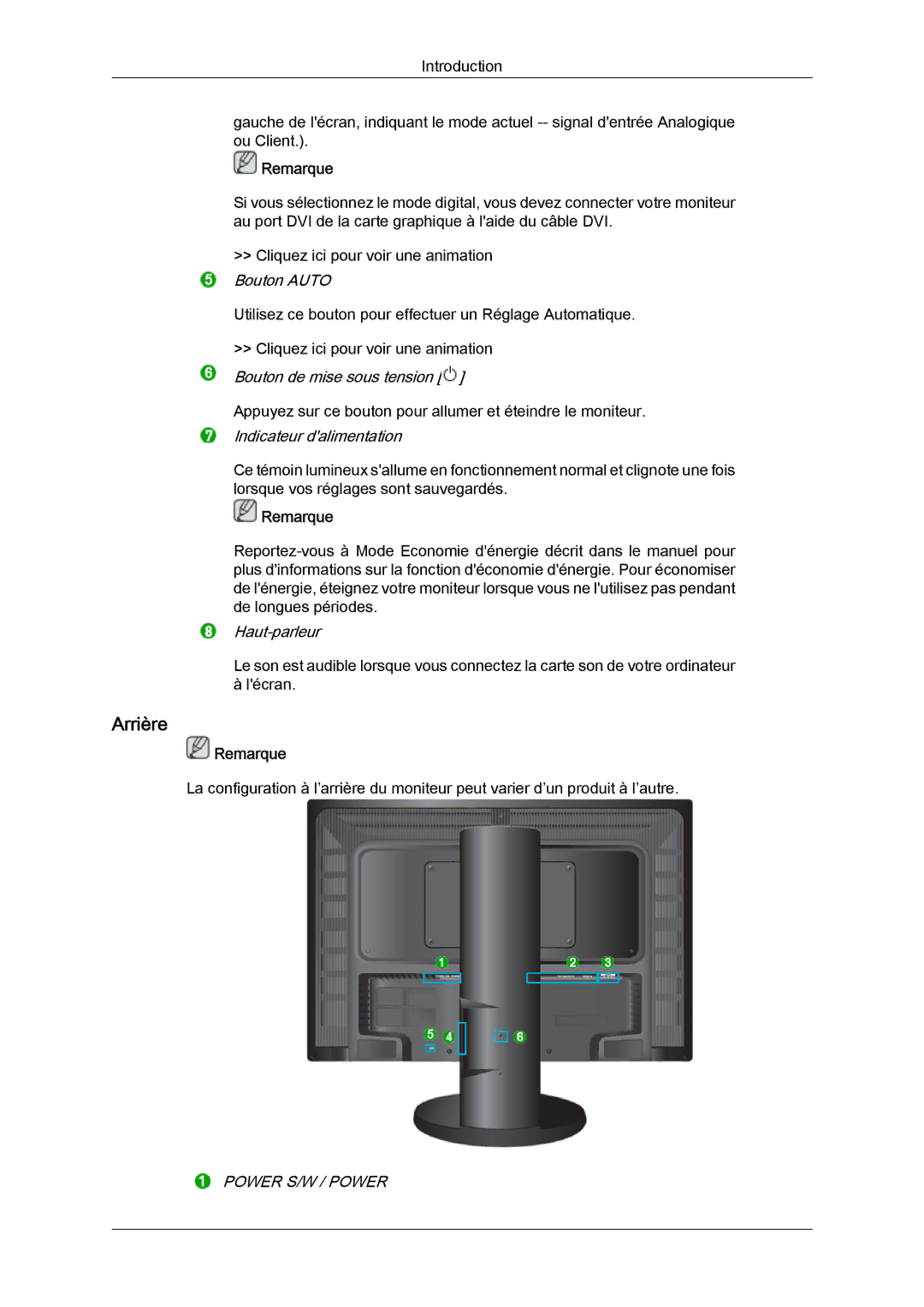 Samsung LS24KIQRFV/EDC, LS24KIQRBQ/EN, LS24KIVKBQ/EDC manual Arrière 