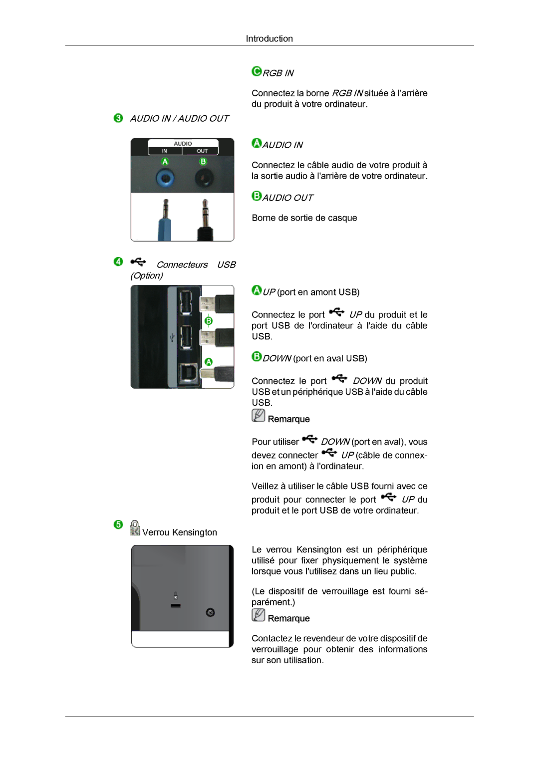 Samsung LS24KIQRBQ/EN, LS24KIQRFV/EDC, LS24KIVKBQ/EDC manual Audio in / Audio OUT 