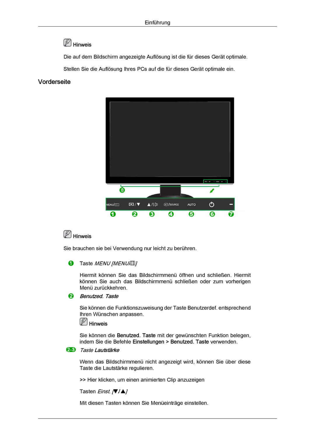 Samsung LS24KIVKBQ/EDC, LS24KIQRFV/EDC, LS24KIQRBQ/EN manual Vorderseite 