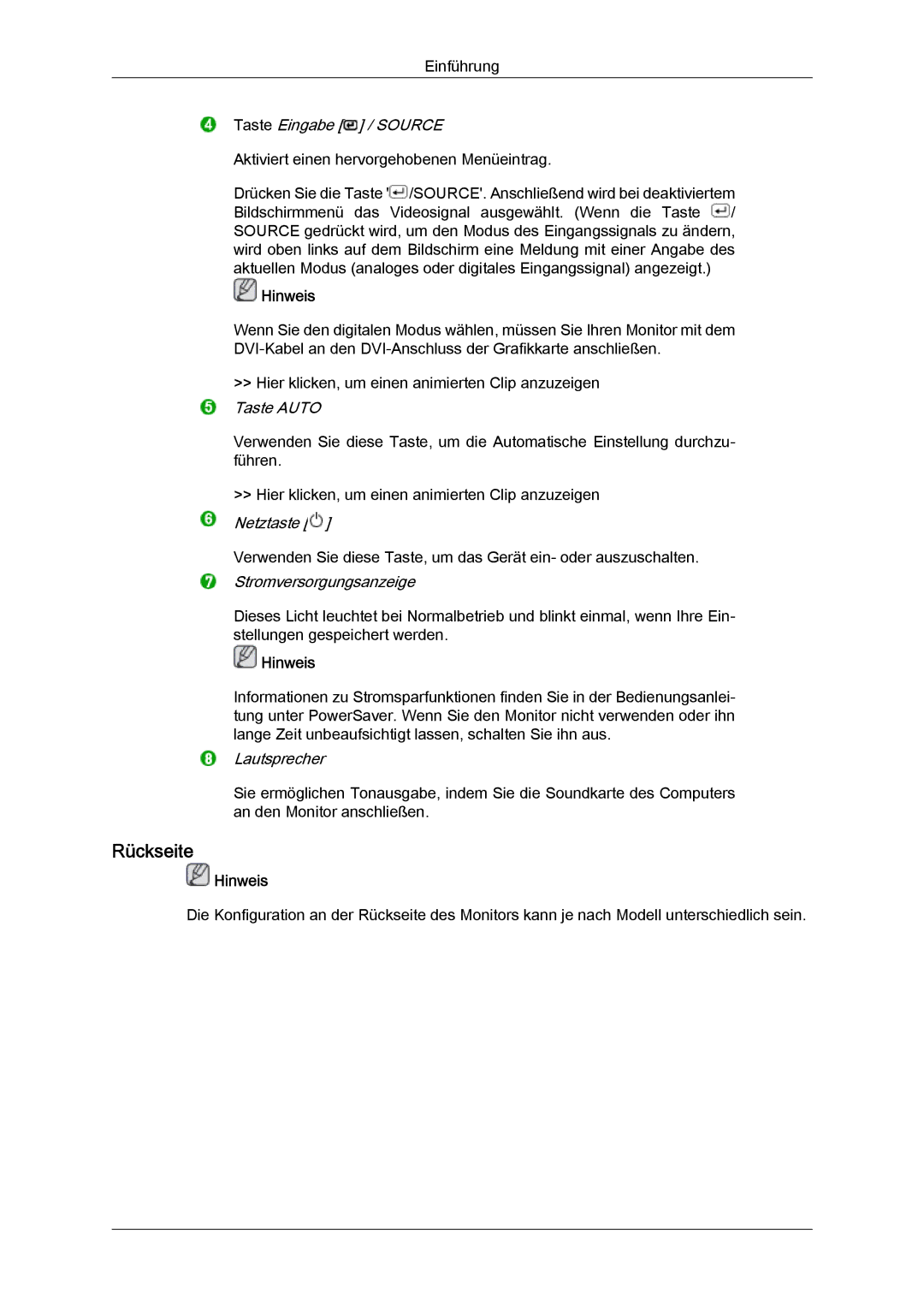 Samsung LS24KIQRFV/EDC, LS24KIQRBQ/EN, LS24KIVKBQ/EDC manual Rückseite 