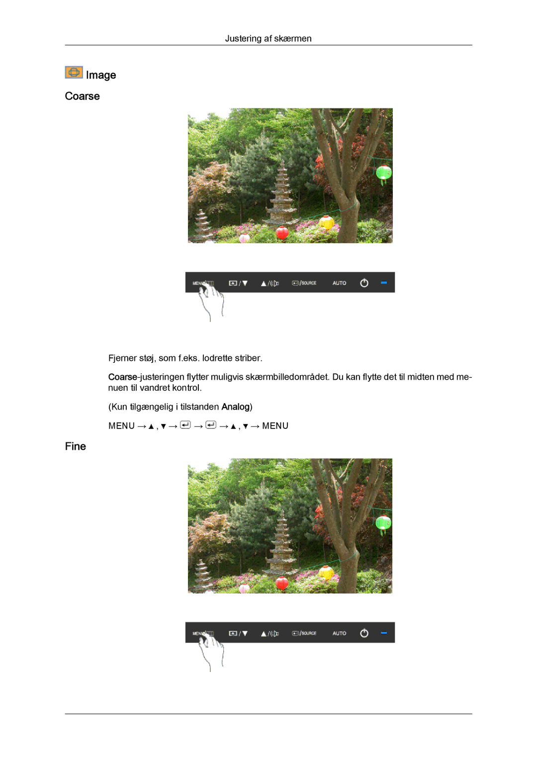 Samsung LS24KIQRBQ/EN, LS24KIQRFV/EDC, LS24KIVKBQ/EDC manual Image Coarse, Fine 