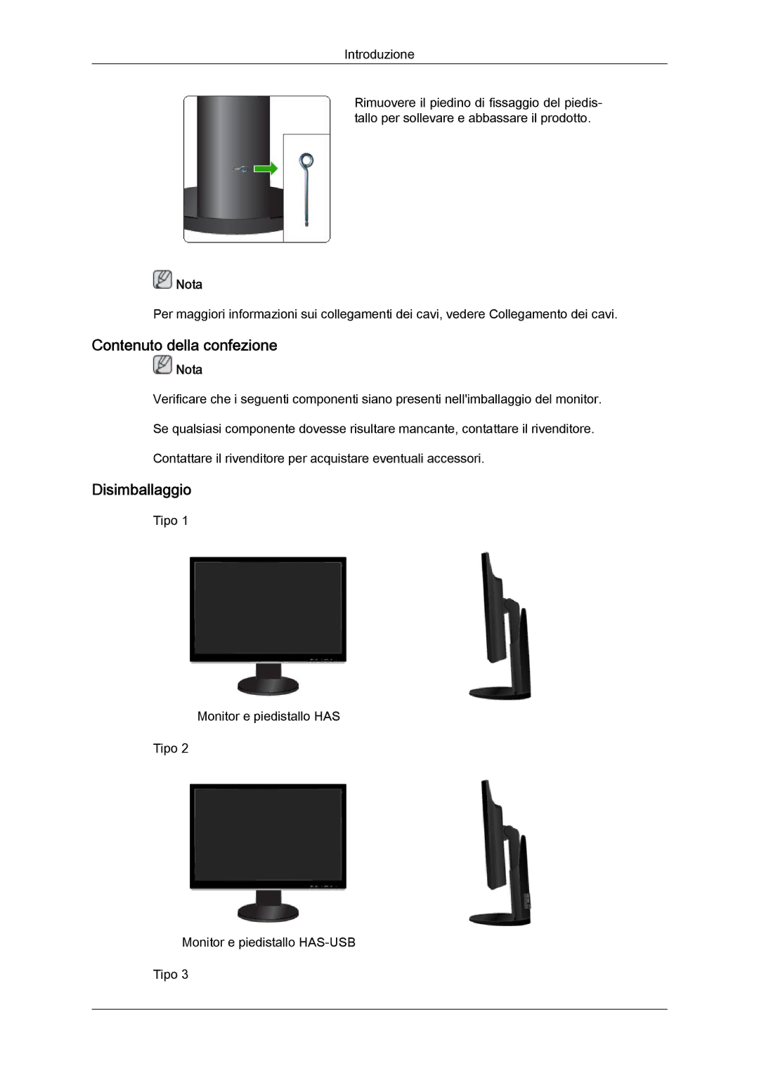 Samsung LS24KIQRFV/EDC, LS24KIVKBQ/EDC manual Contenuto della confezione 