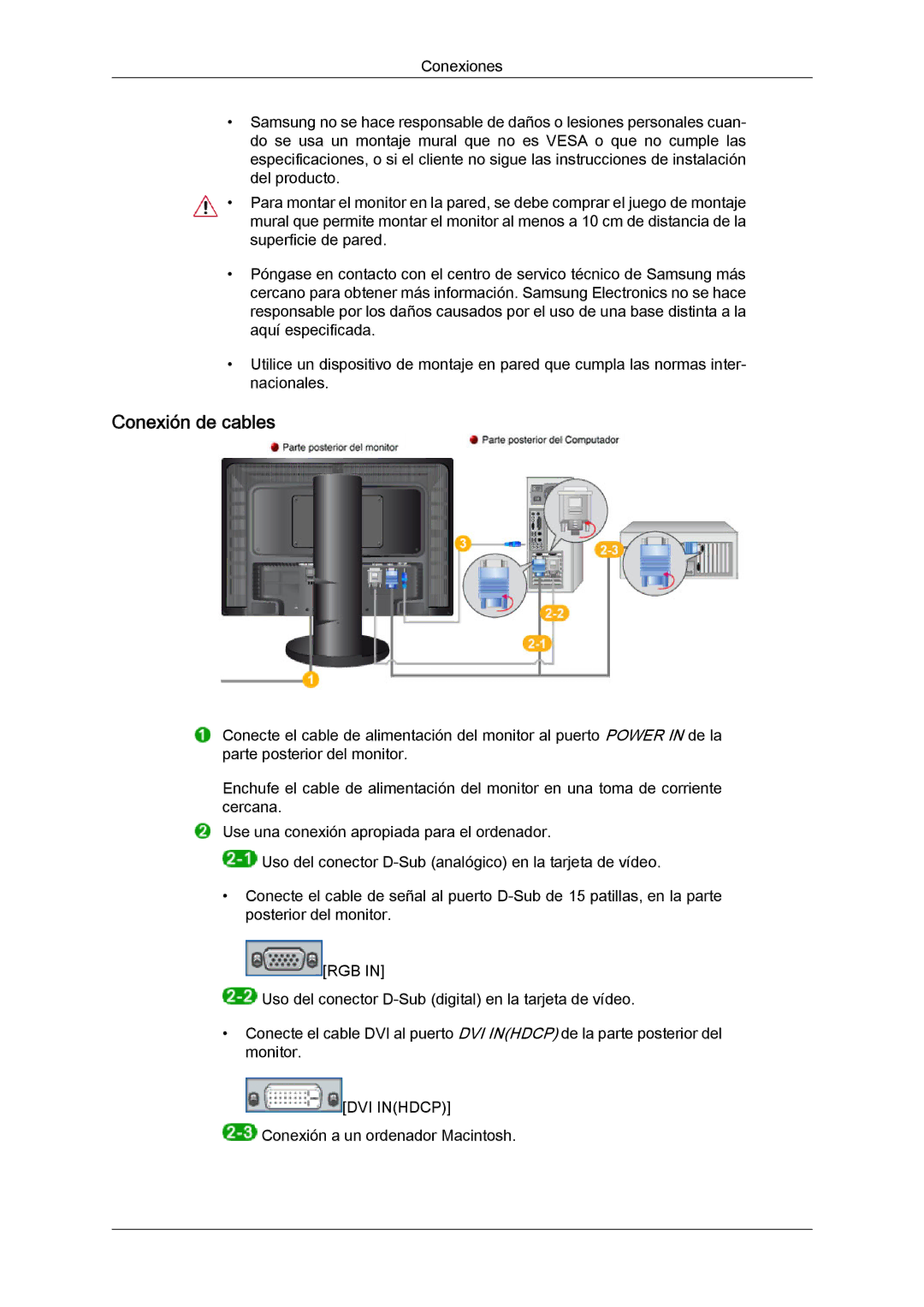 Samsung LS24KIQRFV/EDC, LS24KIVKBQ/EDC manual Conexión a un ordenador Macintosh 