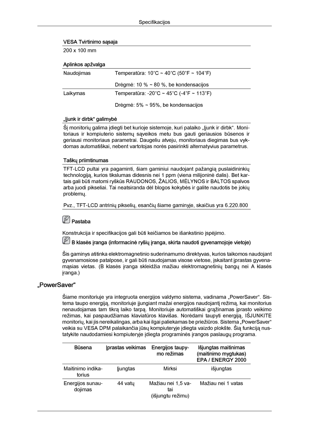 Samsung LS24KIQRFV/EDC, LS24KIVKBQ/EDC manual EPA / Energy 