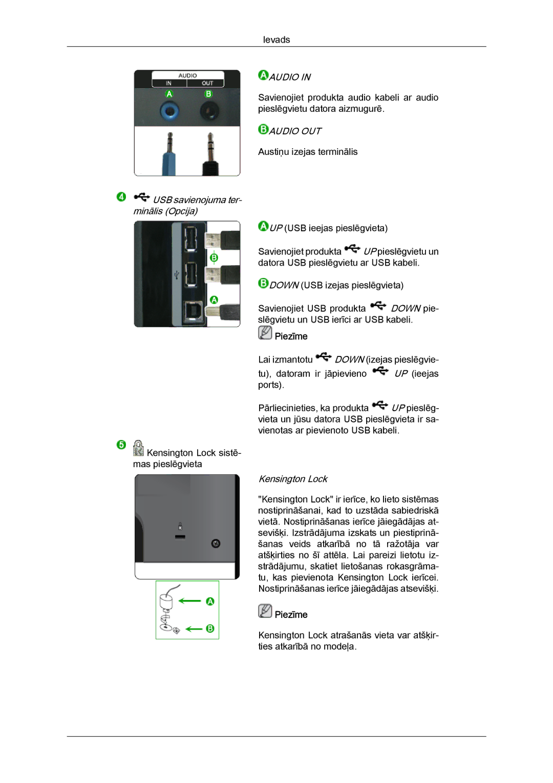 Samsung LS24KIQRFV/EDC, LS24KIVKBQ/EDC manual Audio 