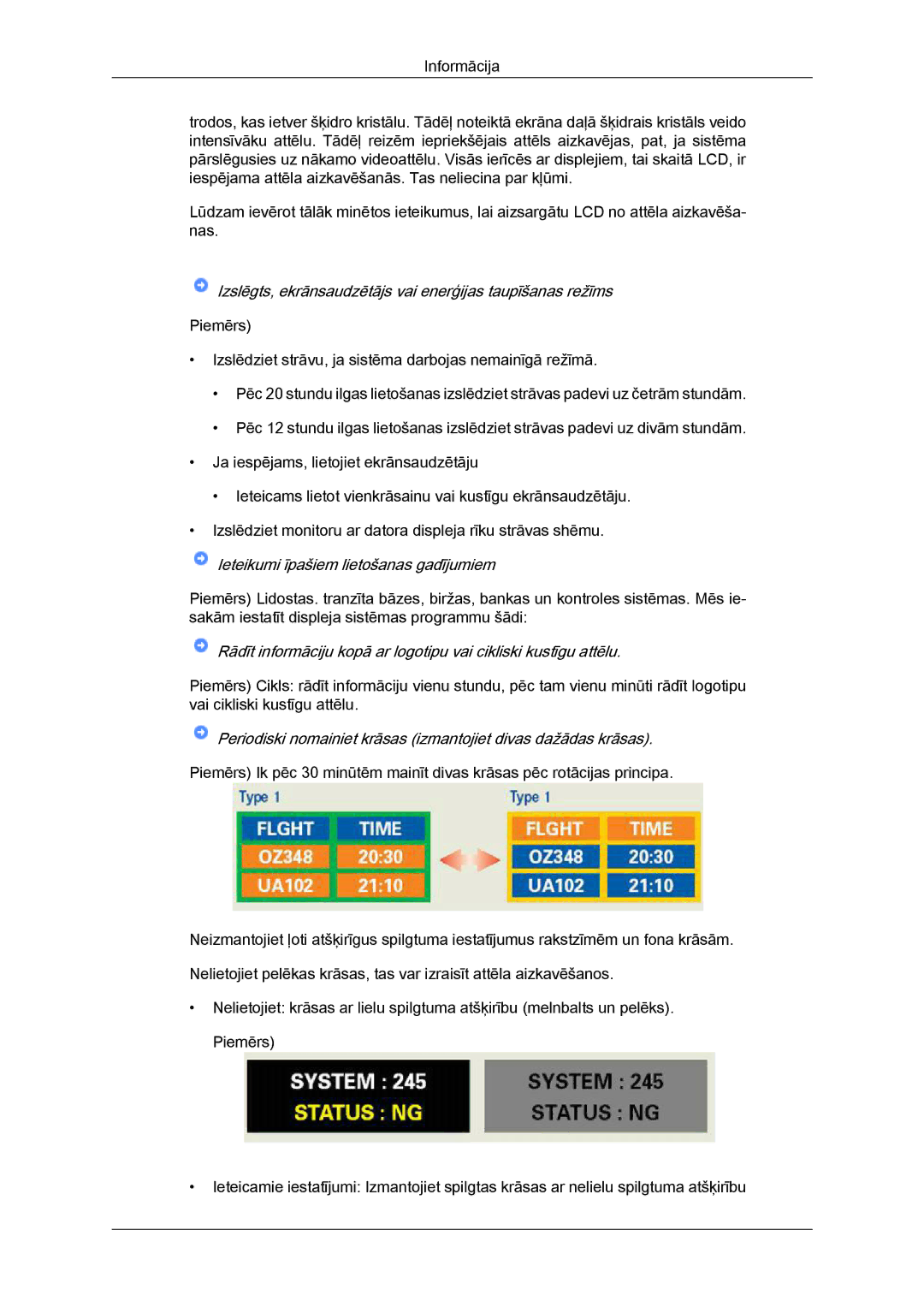 Samsung LS24KIQRFV/EDC, LS24KIVKBQ/EDC manual Periodiski nomainiet krāsas izmantojiet divas dažādas krāsas 