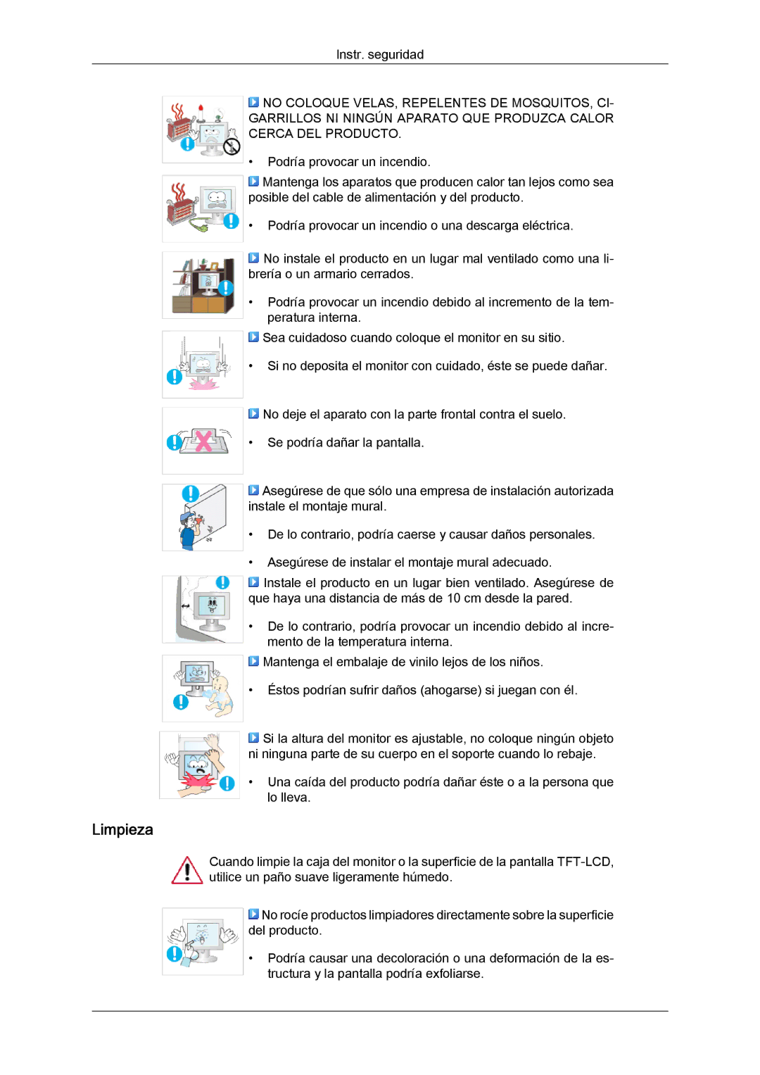 Samsung LS24KILKBQ/EN, LS24KIZKFV/EN, LS24KILKBQ/CH manual Limpieza 