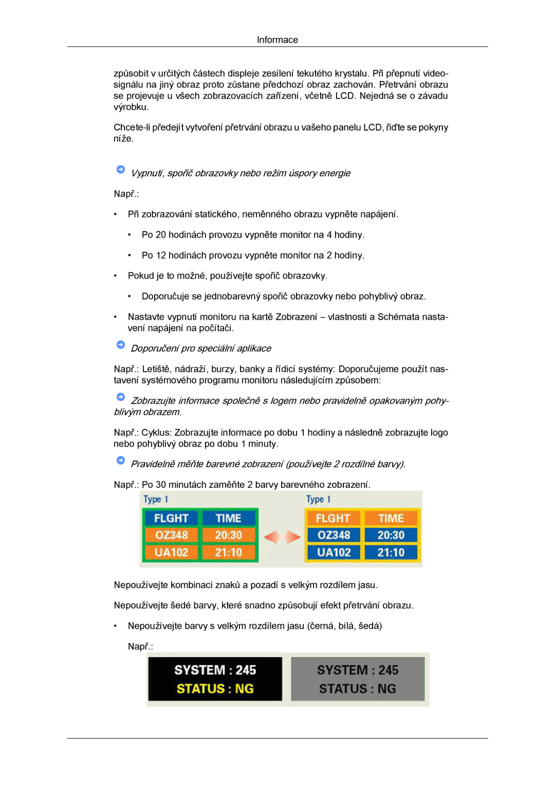 Samsung LS24KILKBQ/EN, LS24KIZKFV/EN, LS24KILKBQ/CH manual Vypnutí, spořič obrazovky nebo režim úspory energie 