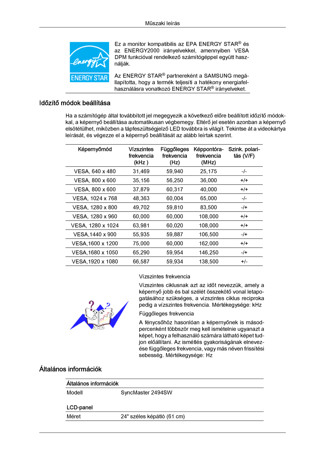 Samsung LS24KIZKFV/EN, LS24KILKBQ/EN, LS24KILKBQ/CH manual Időzítő módok beállítása 