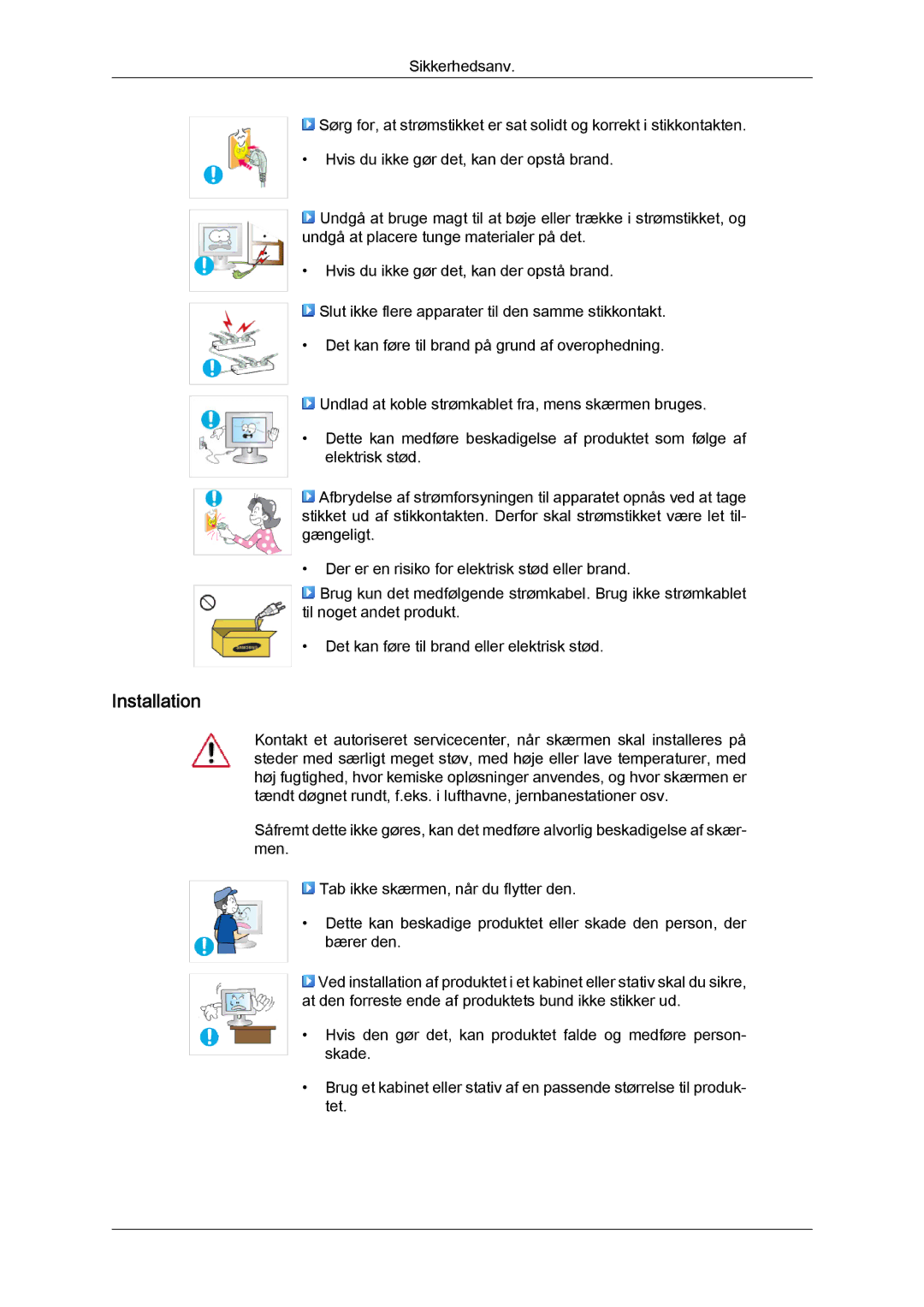 Samsung LS24KILKBQ/EN, LS24KIZKFV/EN manual Installation 