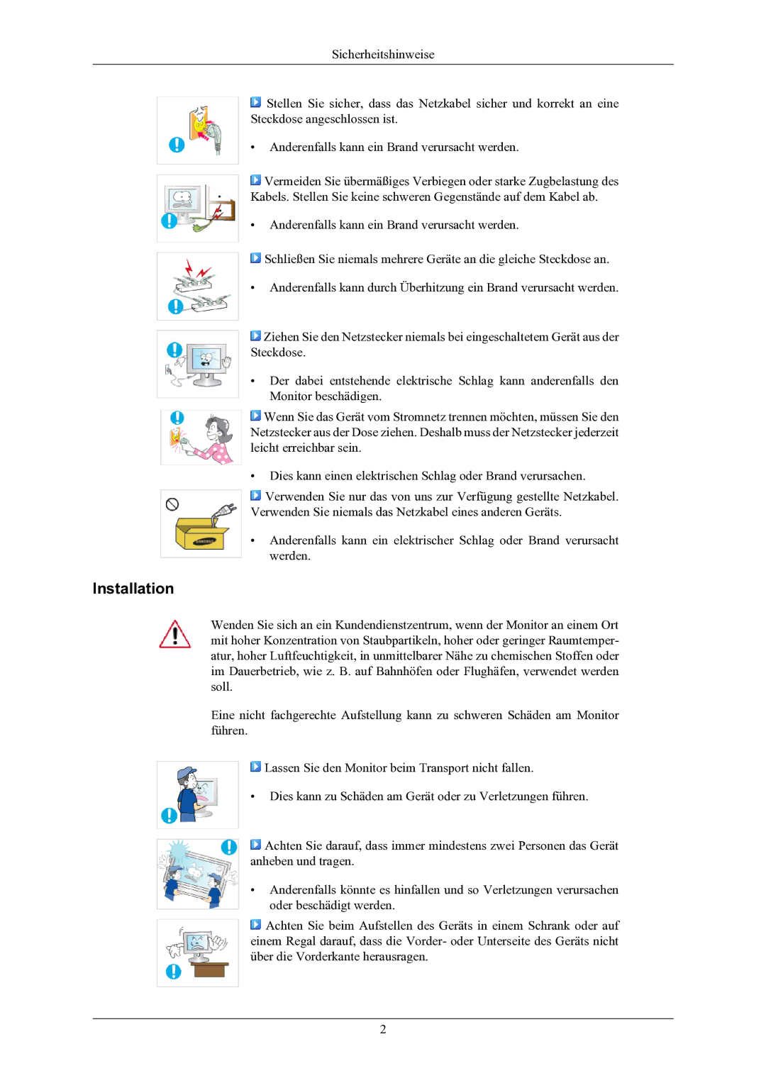 Samsung LS22LIUJFV/EN, LS24LIUJFV/EN manual Installation 