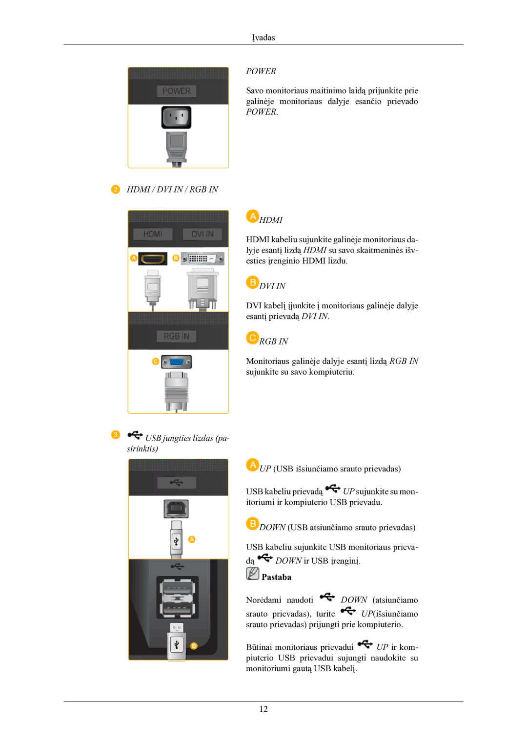 Samsung LS22LIUJFV/EN, LS24LIUJFV/EN manual Dvi 