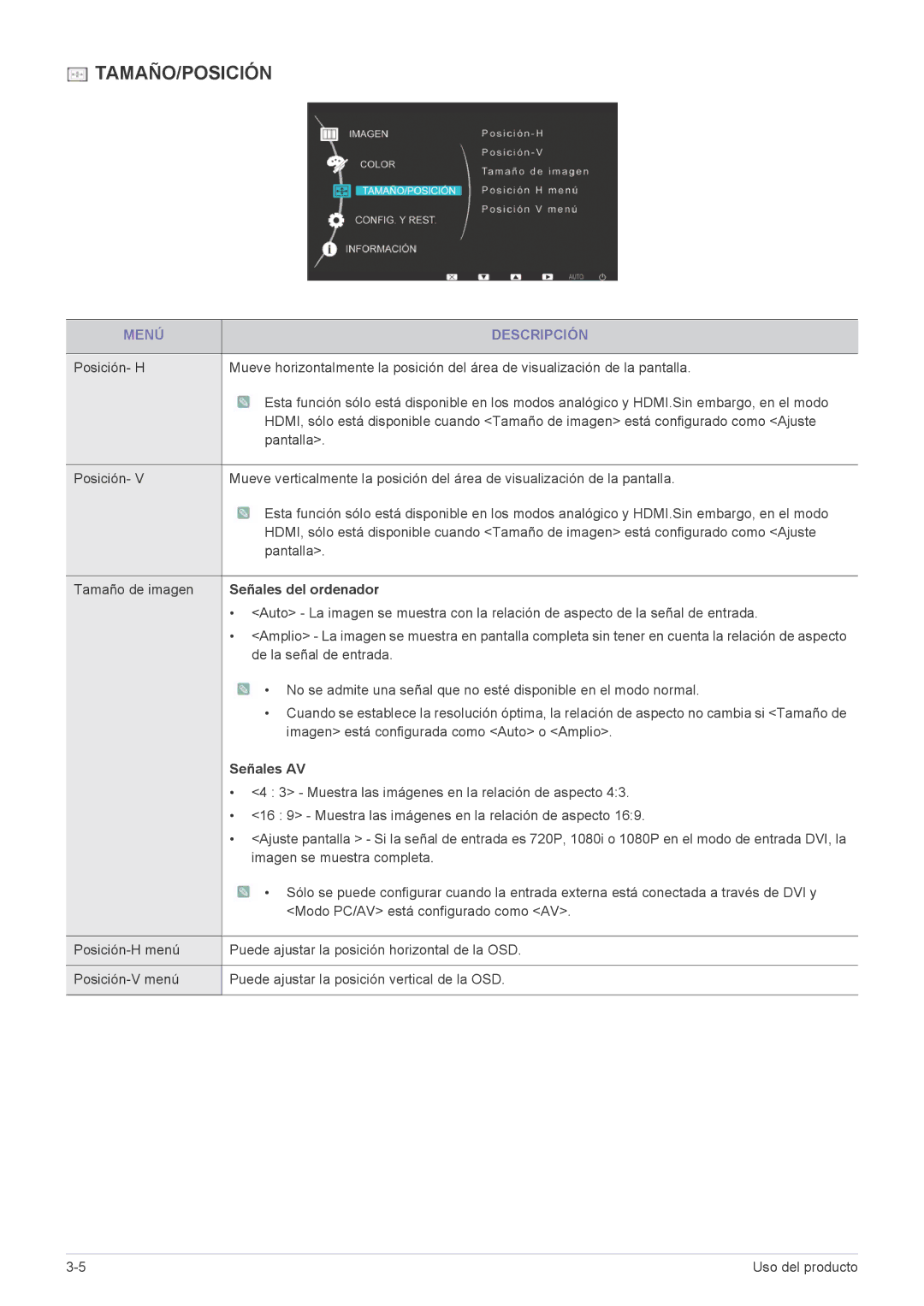 Samsung LS24LRZKUV/EN manual Señales del ordenador, Señales AV 