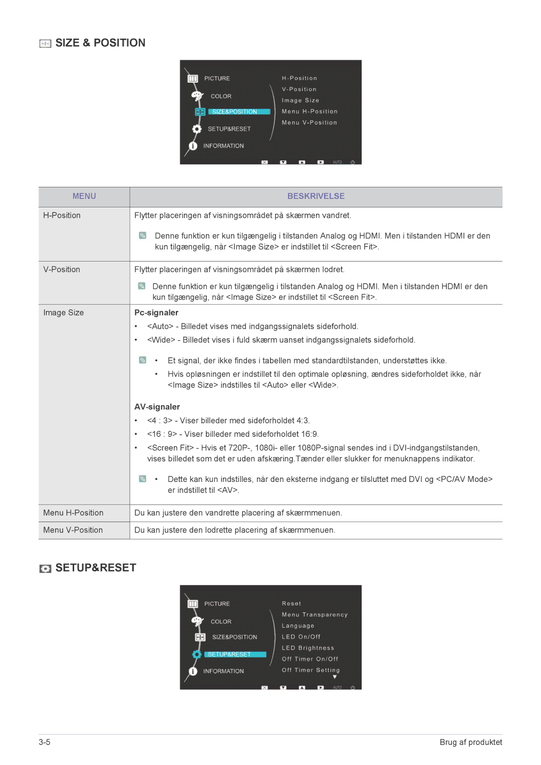 Samsung LS24LRZKUV/EN manual Pc-signaler, AV-signaler 