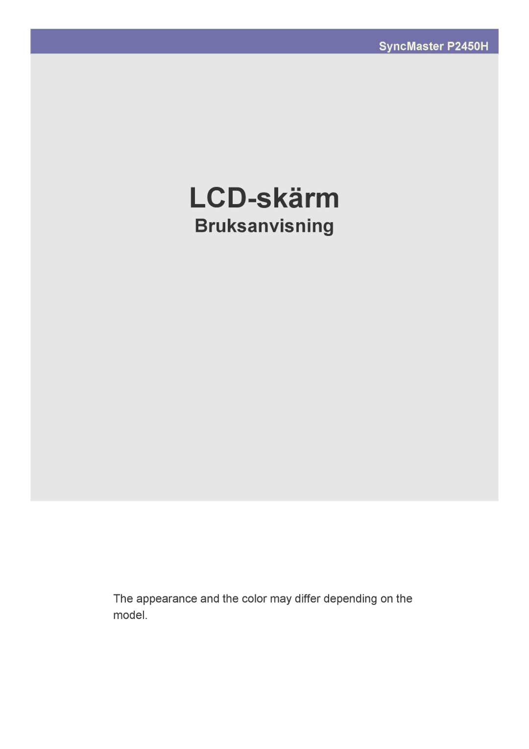 Samsung LS24LRZKUV/EN manual LCD-skärm 