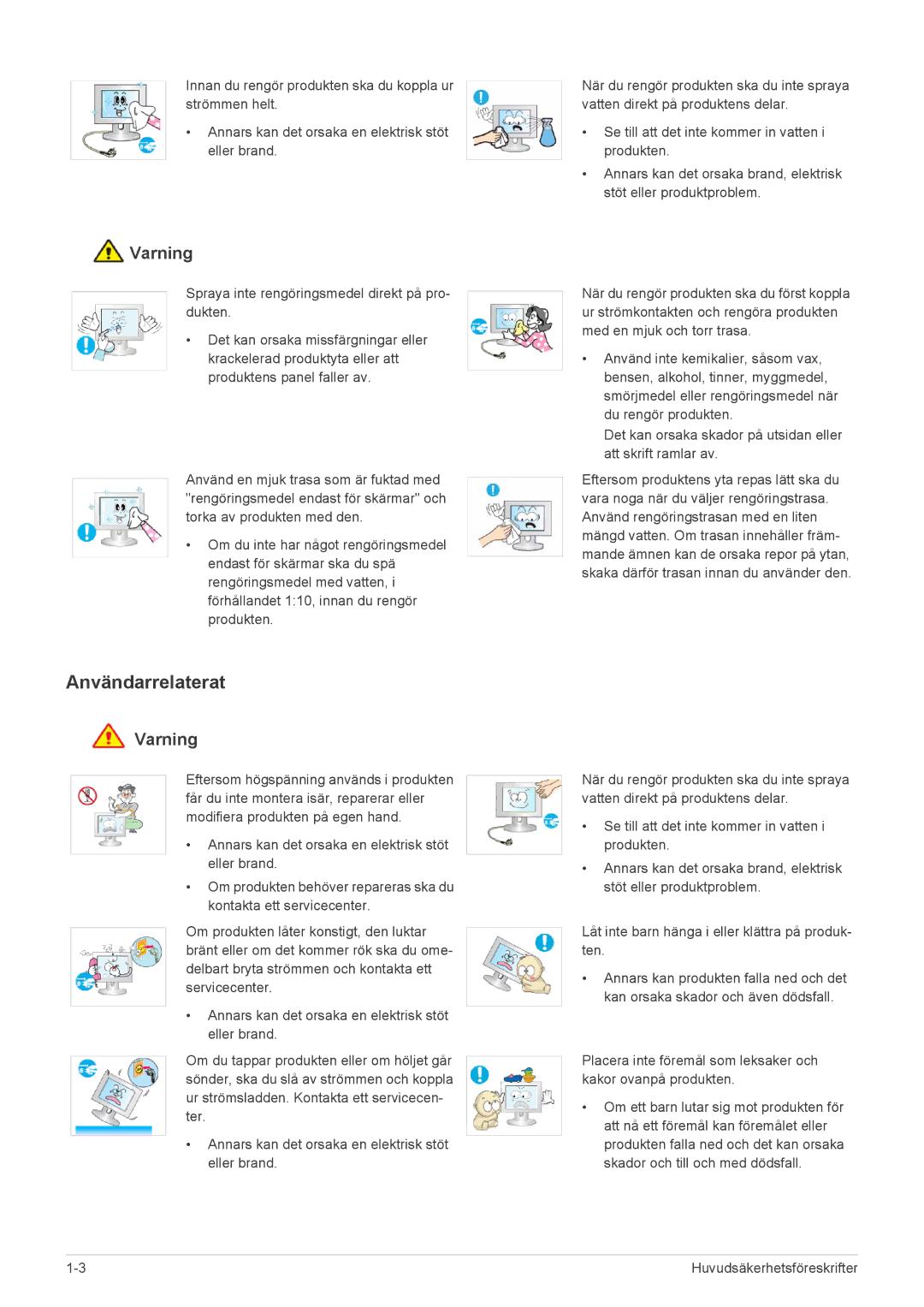 Samsung LS24LRZKUV/EN manual Användarrelaterat 