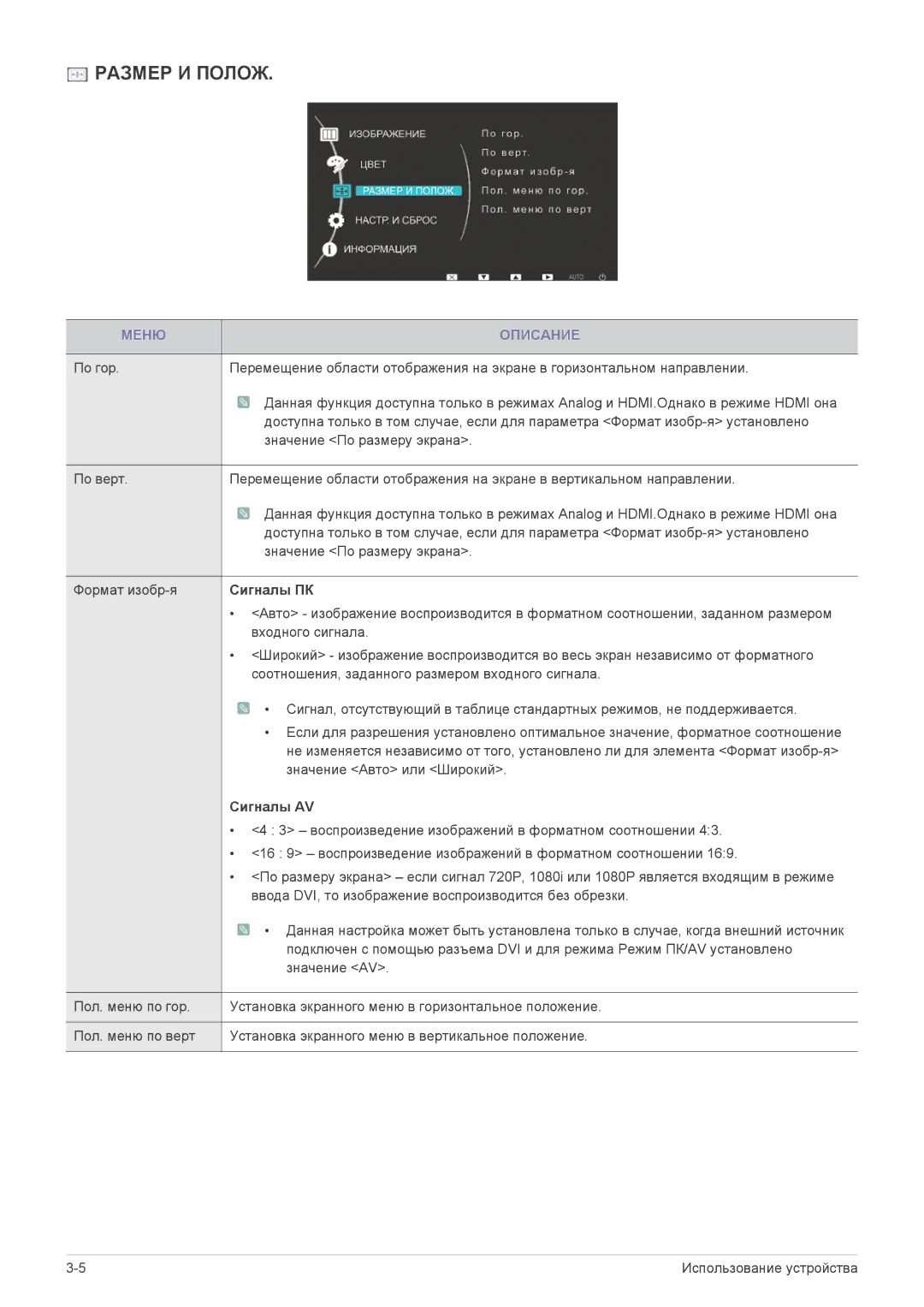 Samsung LS24LRZKUV/EN manual Сигналы ПК, Сигналы AV 