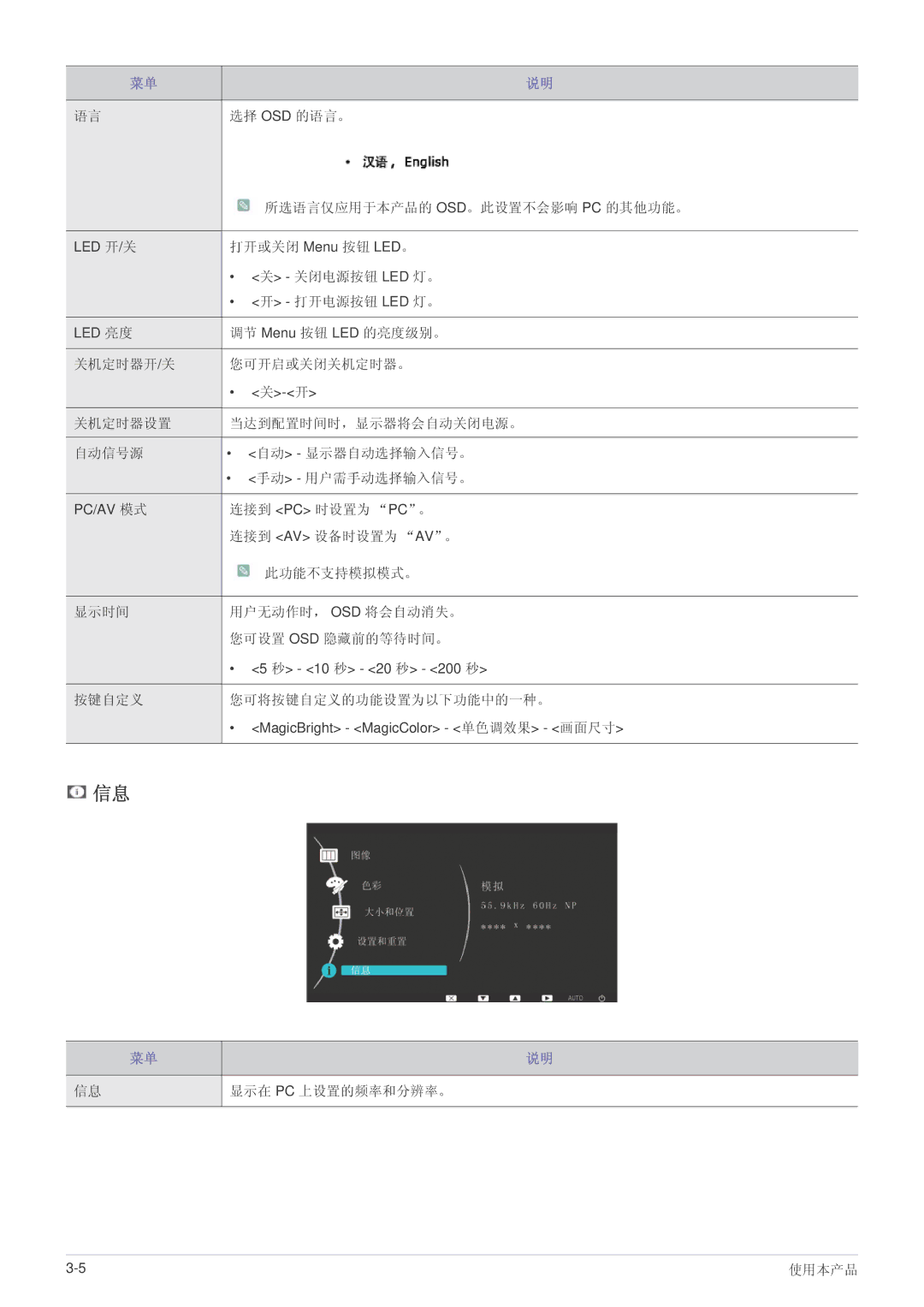 Samsung LS24LRZKUV/EN manual 选择 Osd 的语言。 