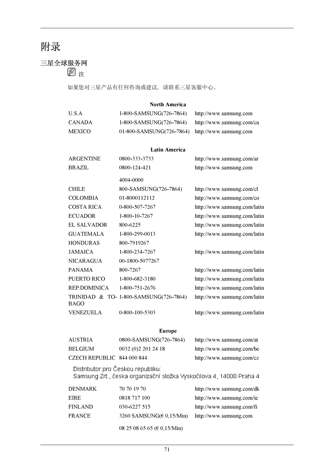 Samsung LS24MYKABCA/EN, LS24MYKABC/EDC, LS24MYKABCAYEN manual 三星全球服务网 